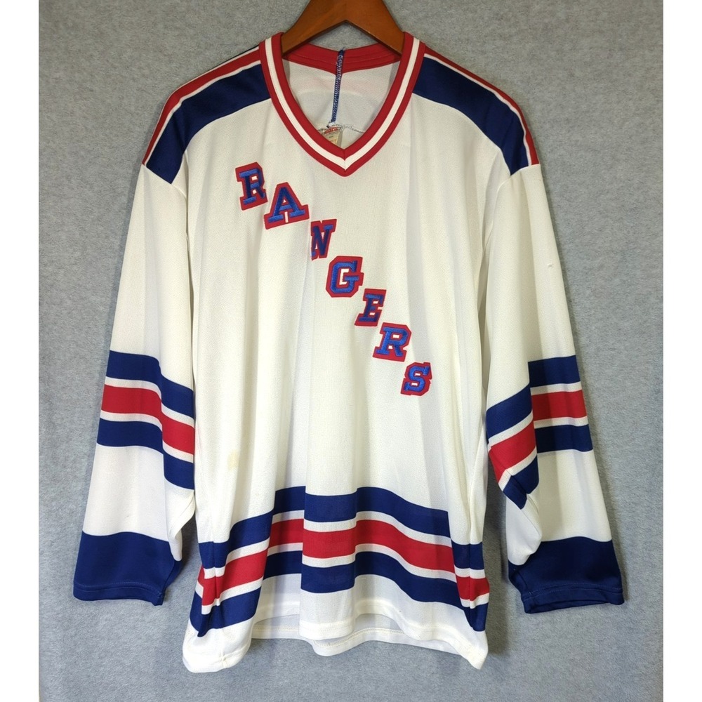 New York Rangers Vintage Maska Hockey Jersey Size Large Made in USA